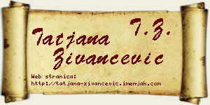 Tatjana Živančević vizit kartica